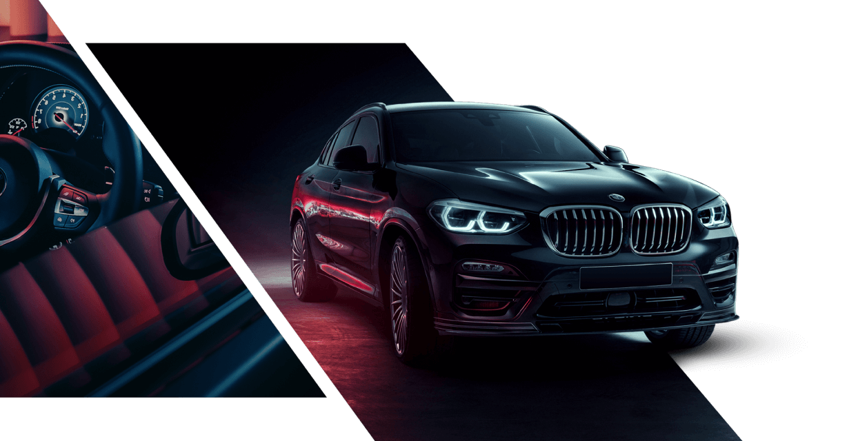 Luxury BMW SUV interior and exterior showcasing premium auto-insurance coverage