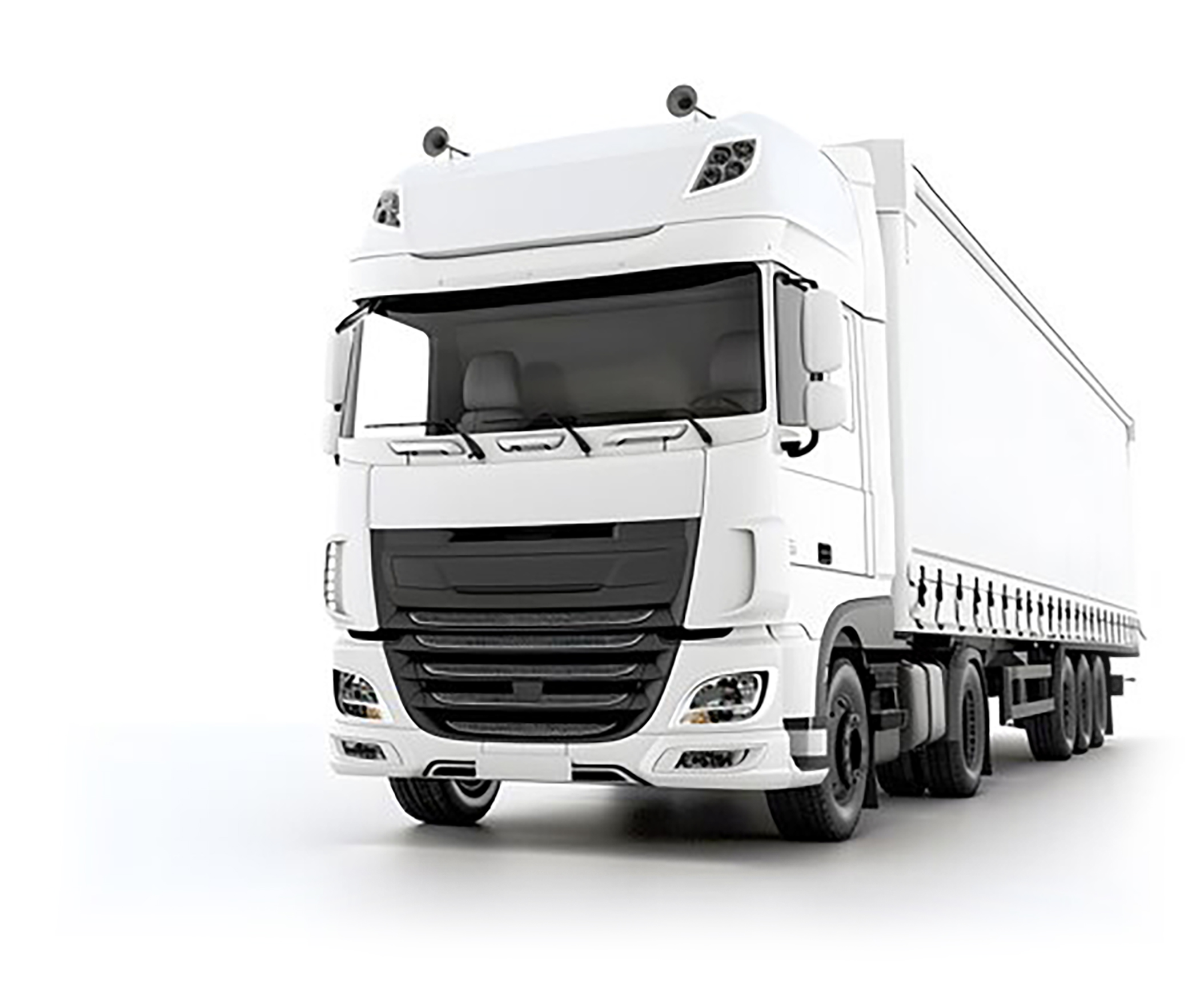 White commercial truck representing comprehensive business vehicle insurance coverage
